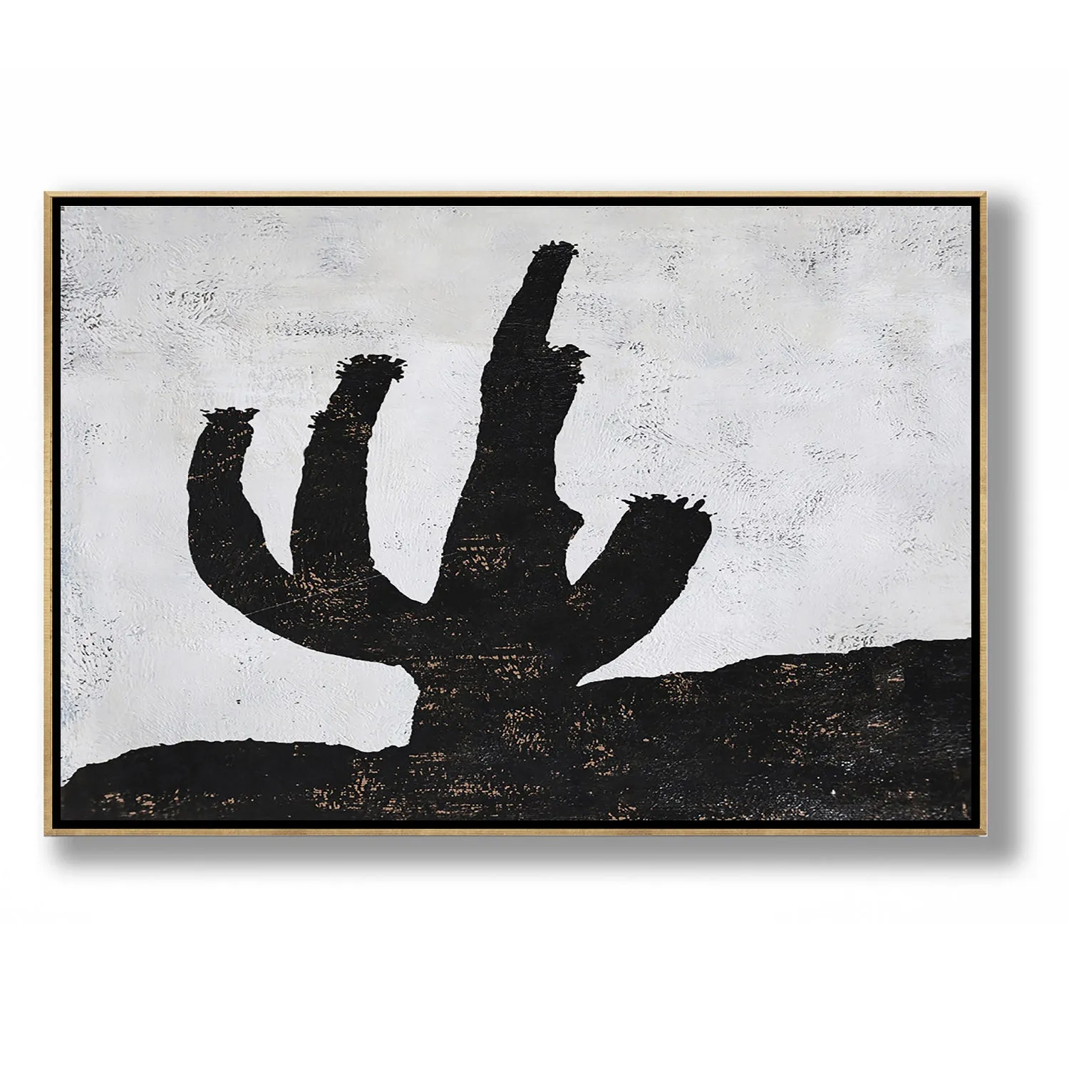 Horizontal Minimalist Cactus Painting H262H