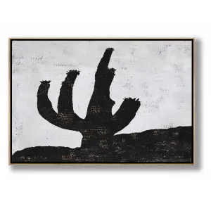 Horizontal Minimalist Cactus Painting H262H