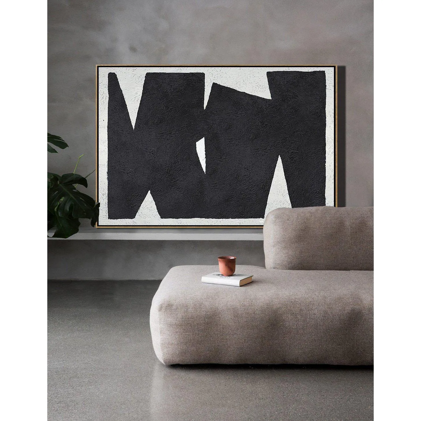 Horizontal Minimalist Geometric Art MN30E