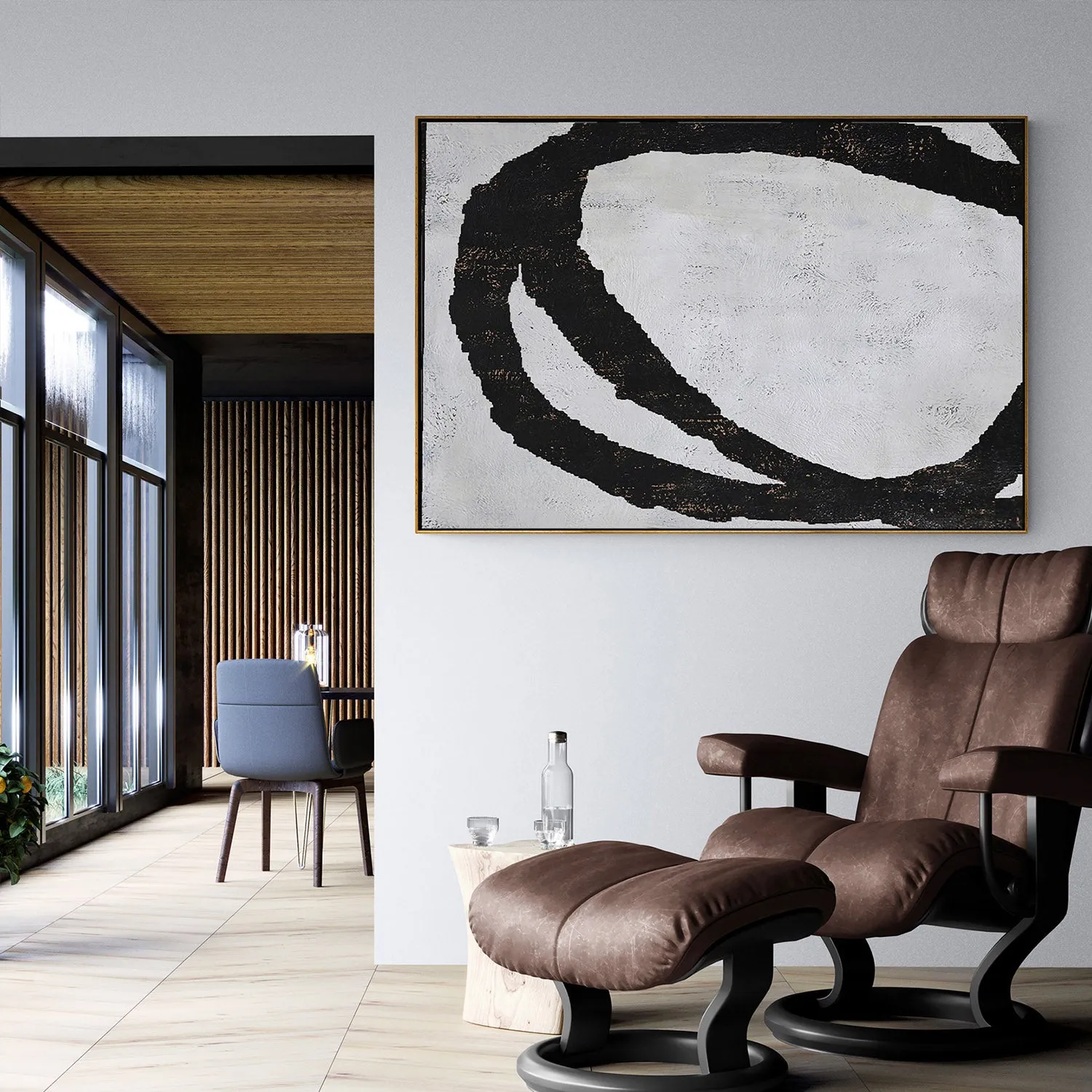 Horizontal Minimalist Geometric Painting H100H