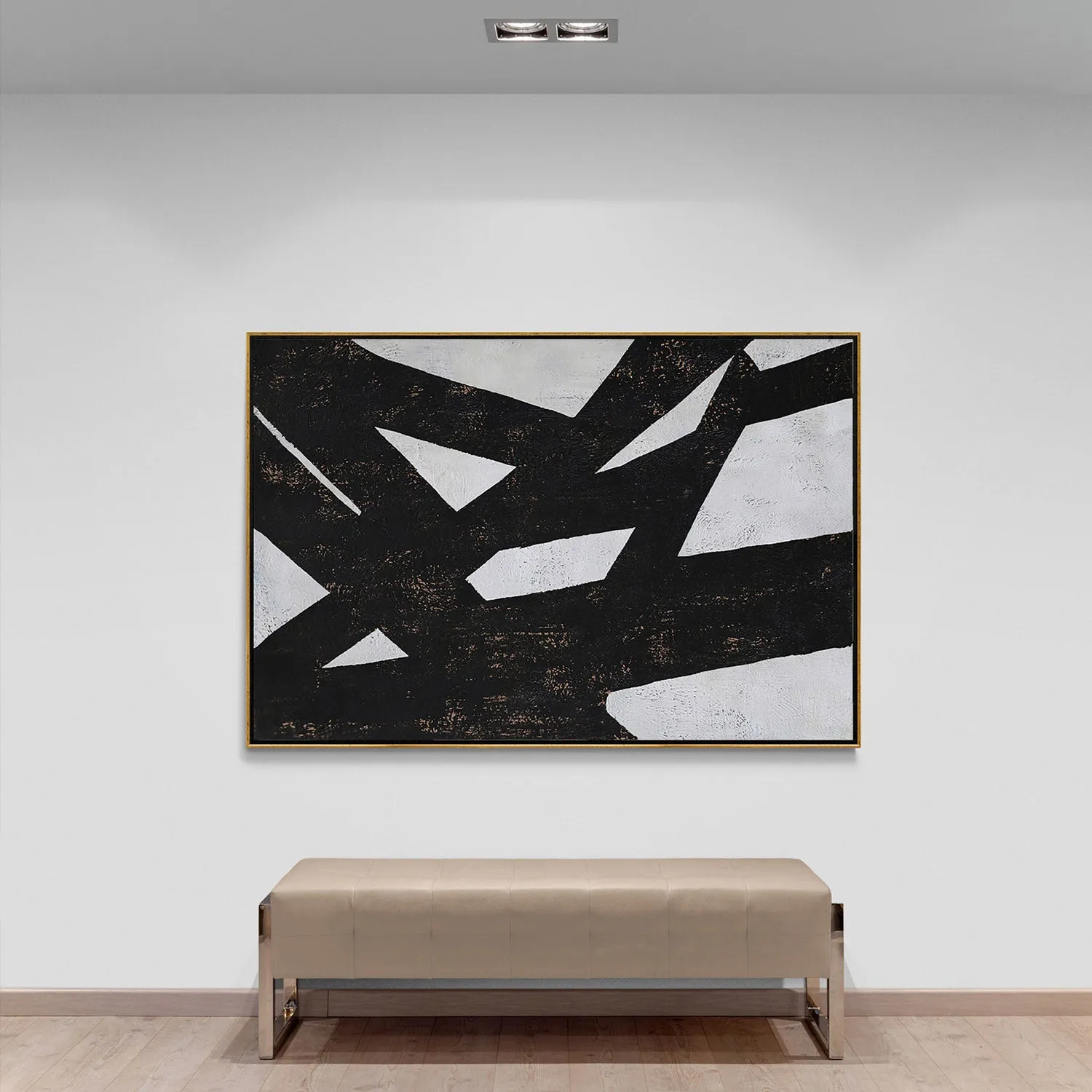 Horizontal Minimalist Geometric Painting H79H