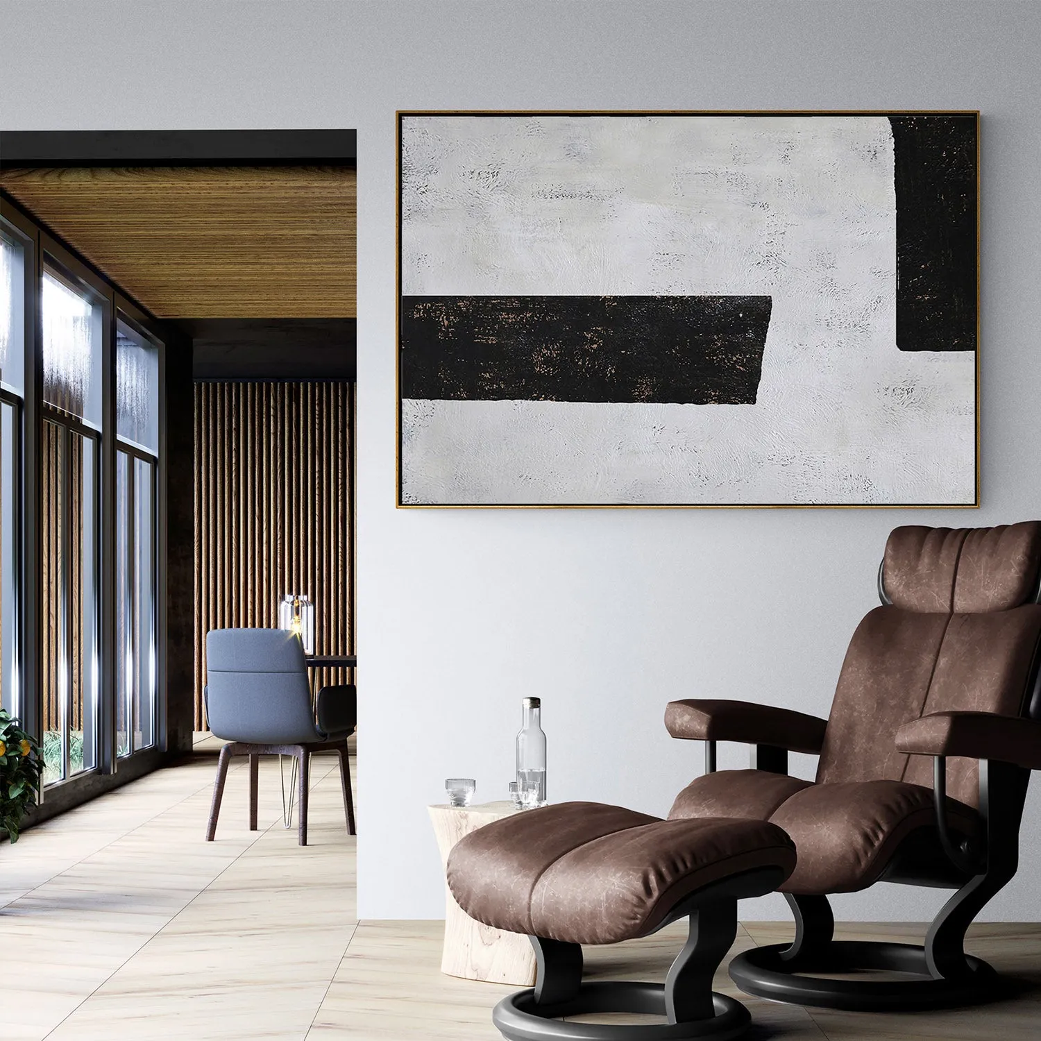 Horizontal Minimalist Geometric Painting H83H