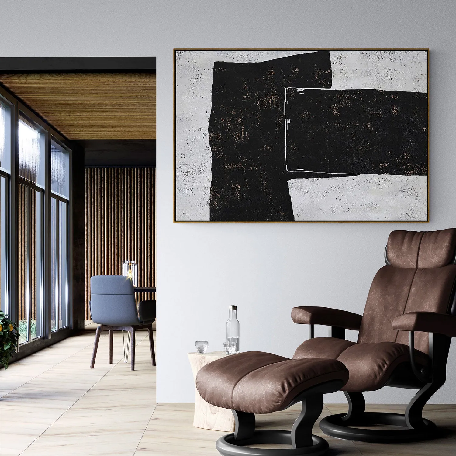 Horizontal Minimalist Geometric Painting H85H
