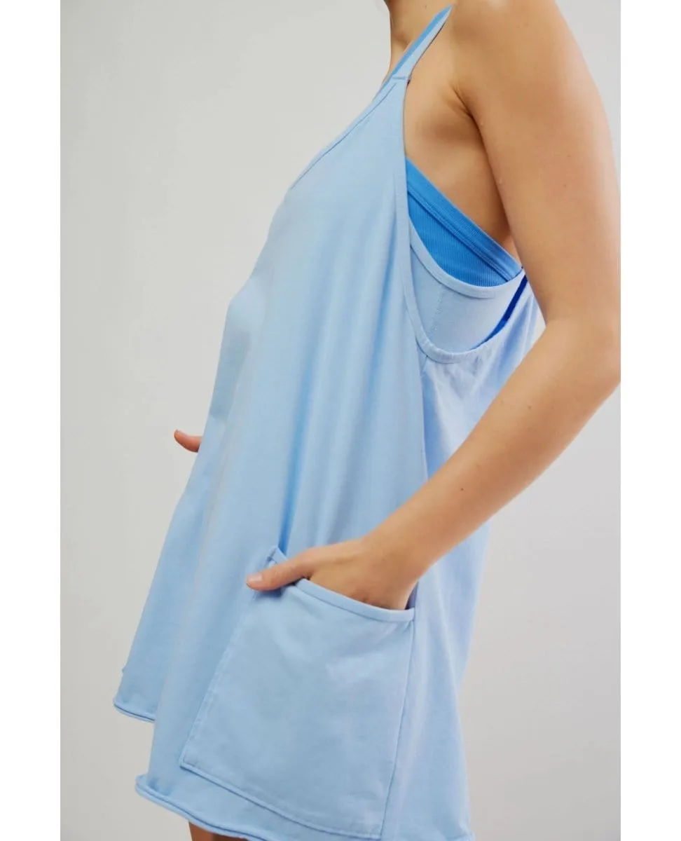 Hot Shot Mini Oxford Blue Dress