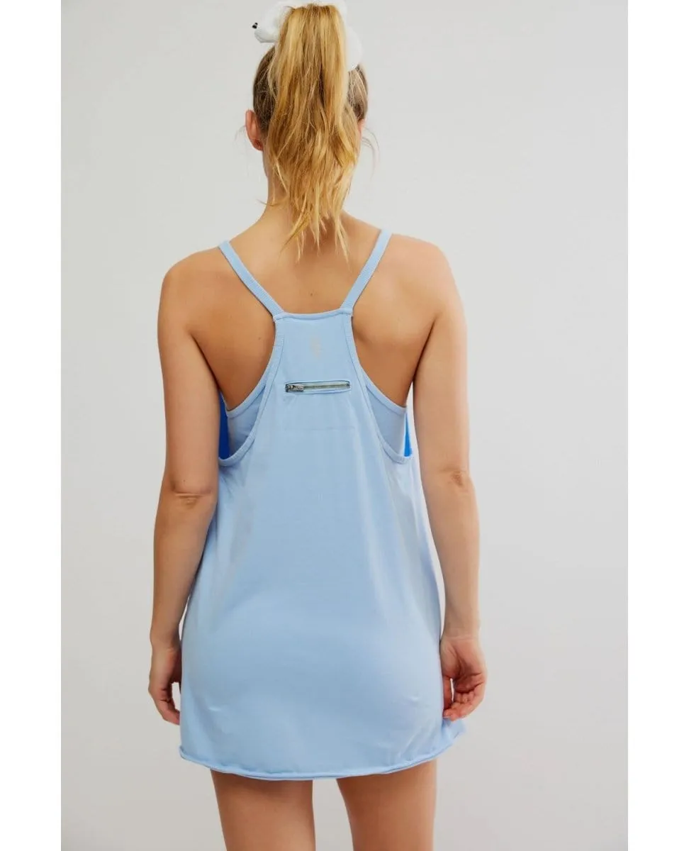 Hot Shot Mini Oxford Blue Dress