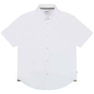 Hugo Boss White Short Sleeve Shirt