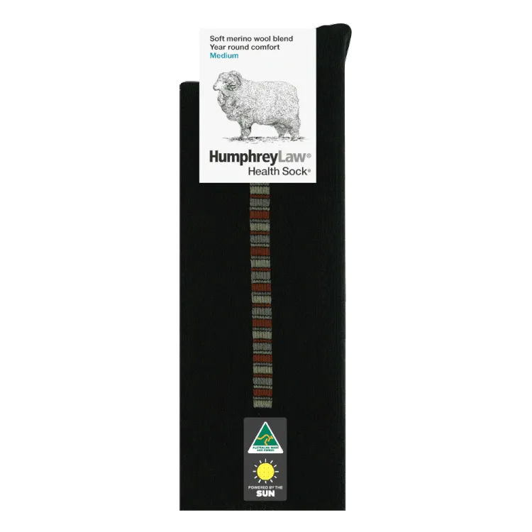 Humphrey Law Merino Wool Linear Patterned Sock - 3 Colours