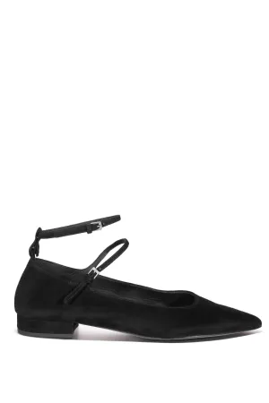 Ilona Suede Flat | Black