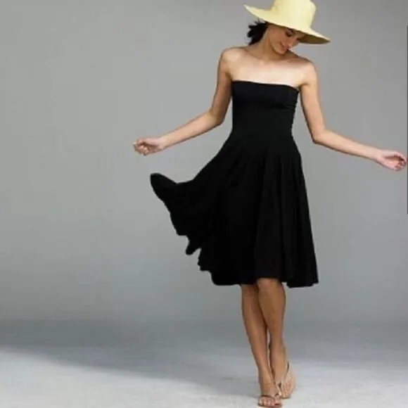 J. Crew Sanur Convertible Dress Black 3 Ways To Wear It Small NEW