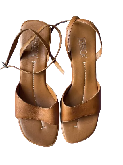 Jessica Brown Wedge Sandals