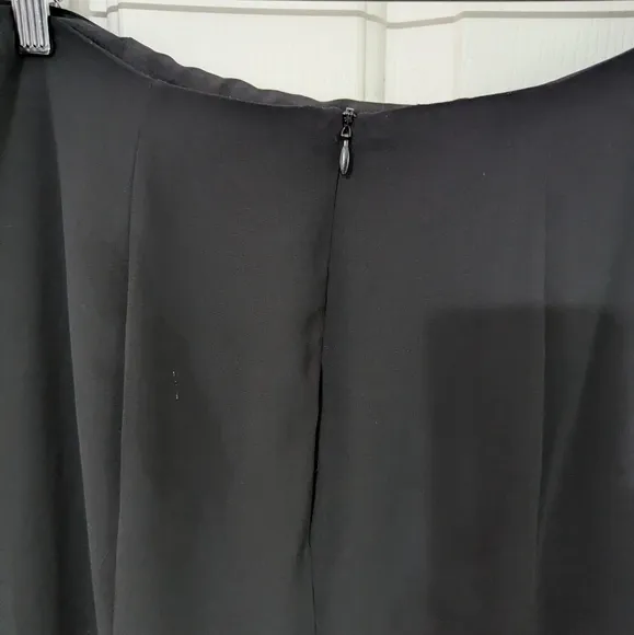 Keepsake Sheer Ruffle Black Whimsical High Low Maxi Skirt Size M