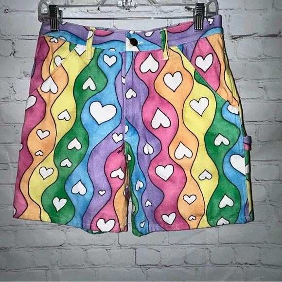 Keith‎ Kelly Rainbow Pride Canvas Shorts size S