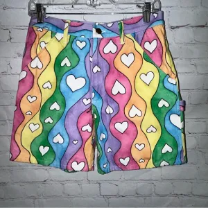 Keith‎ Kelly Rainbow Pride Canvas Shorts size S
