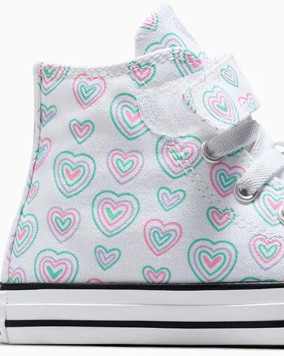Kid Ct Hearts Easy-On Hi | White