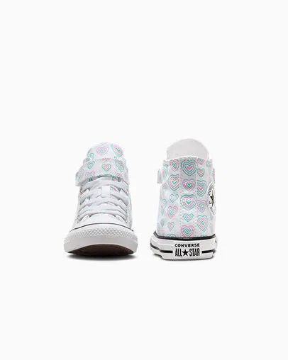 Kid Ct Hearts Easy-On Hi | White