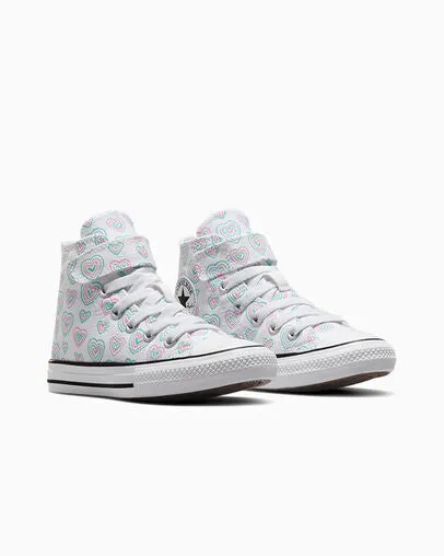 Kid Ct Hearts Easy-On Hi | White