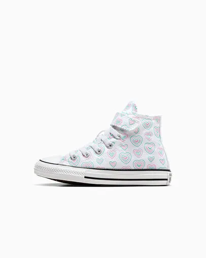 Kid Ct Hearts Easy-On Hi | White