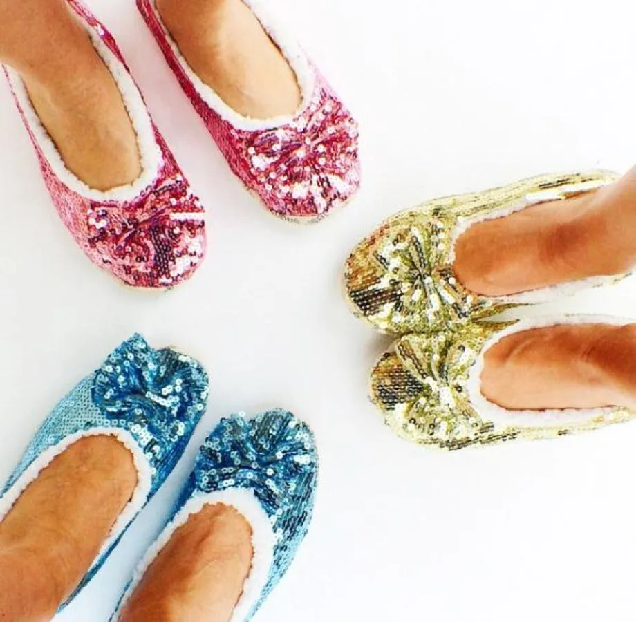 Kids Pink Bling Snoozies Slippers
