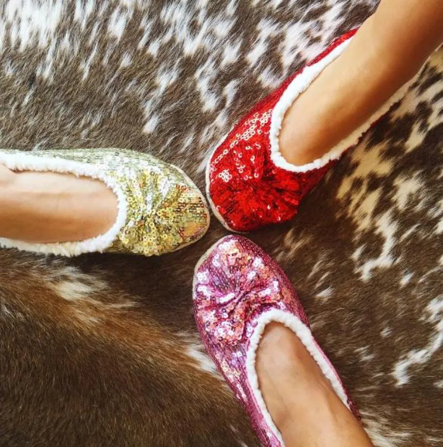 Kids Pink Bling Snoozies Slippers