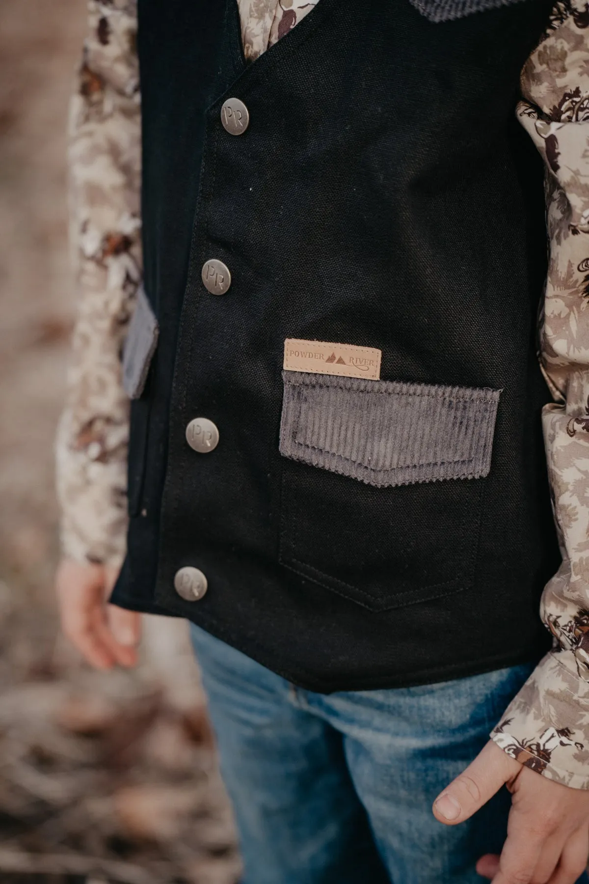 Kids 'Rodeo' Corduroy & Canvas Vest (2 Colours)
