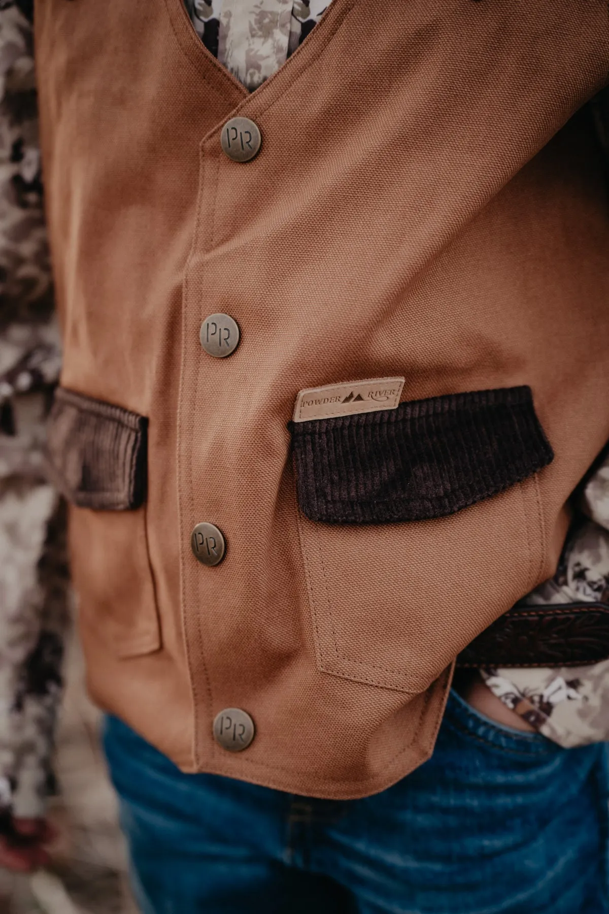 Kids 'Rodeo' Corduroy & Canvas Vest (2 Colours)
