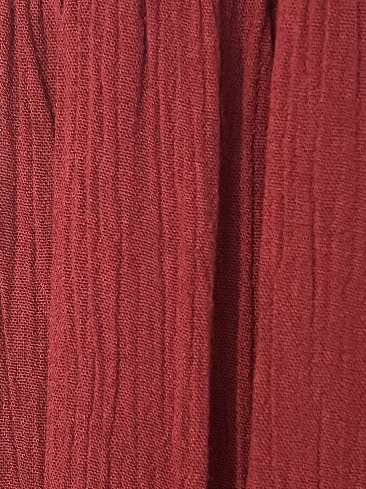KNOX ROSE Burgundy Long Sleeve Dress Sz M Ruffle Tiered Boho Knee Smock Wrist