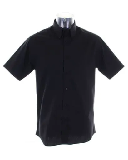 Kustom Kit Tailored Fit Oxford Short Sleeve Shirt-KK187