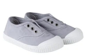 Laceless Canvas Shoes | Grey