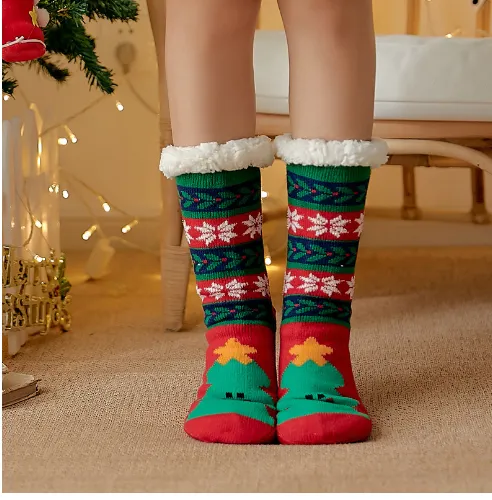 Ladies Plush non-slip Slipper Socks