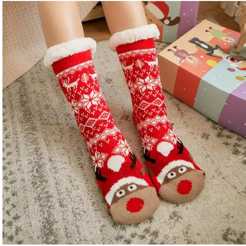 Ladies Plush non-slip Slipper Socks