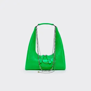Large One-Shoulder Tartar Bag - Green
