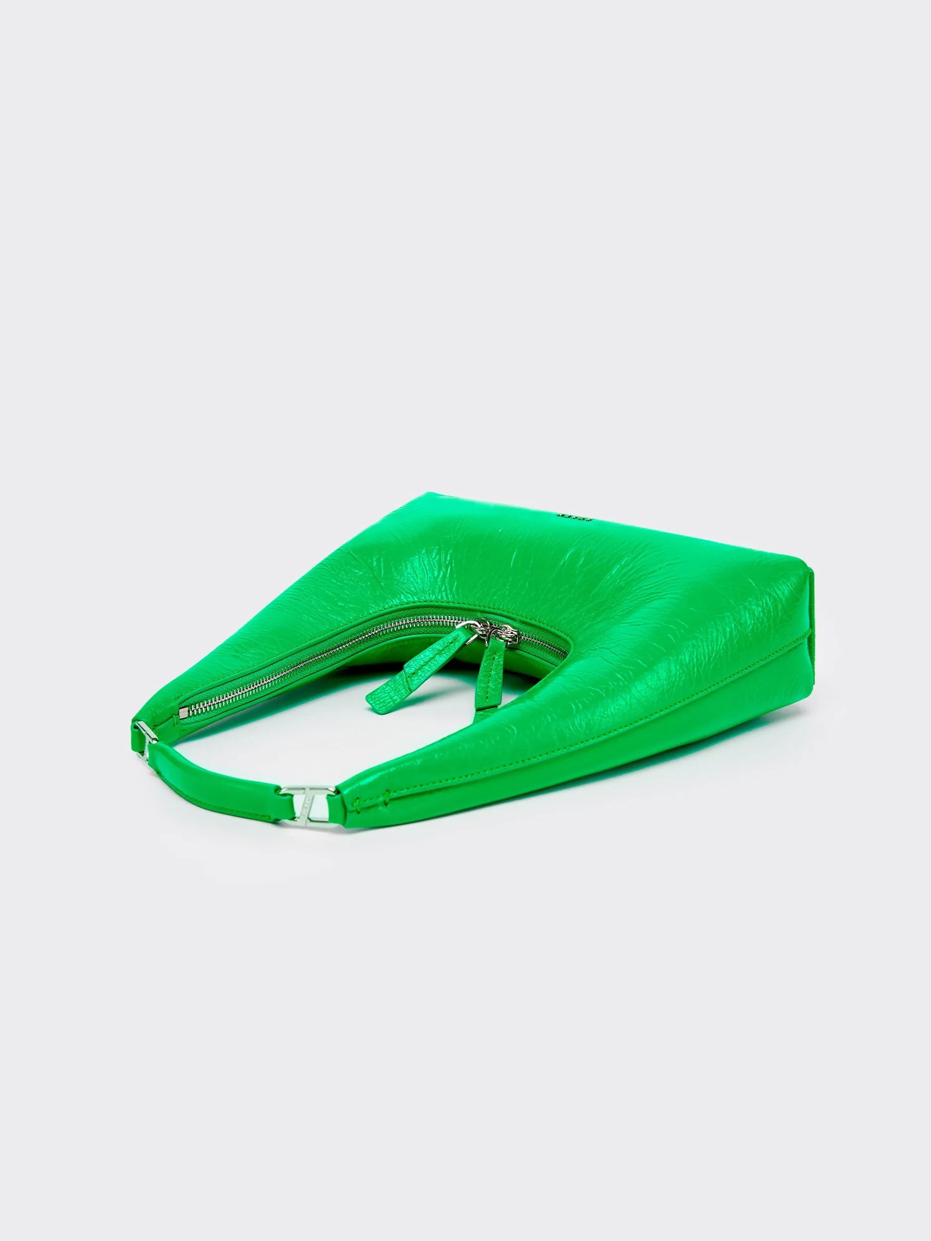 Large One-Shoulder Tartar Bag - Green