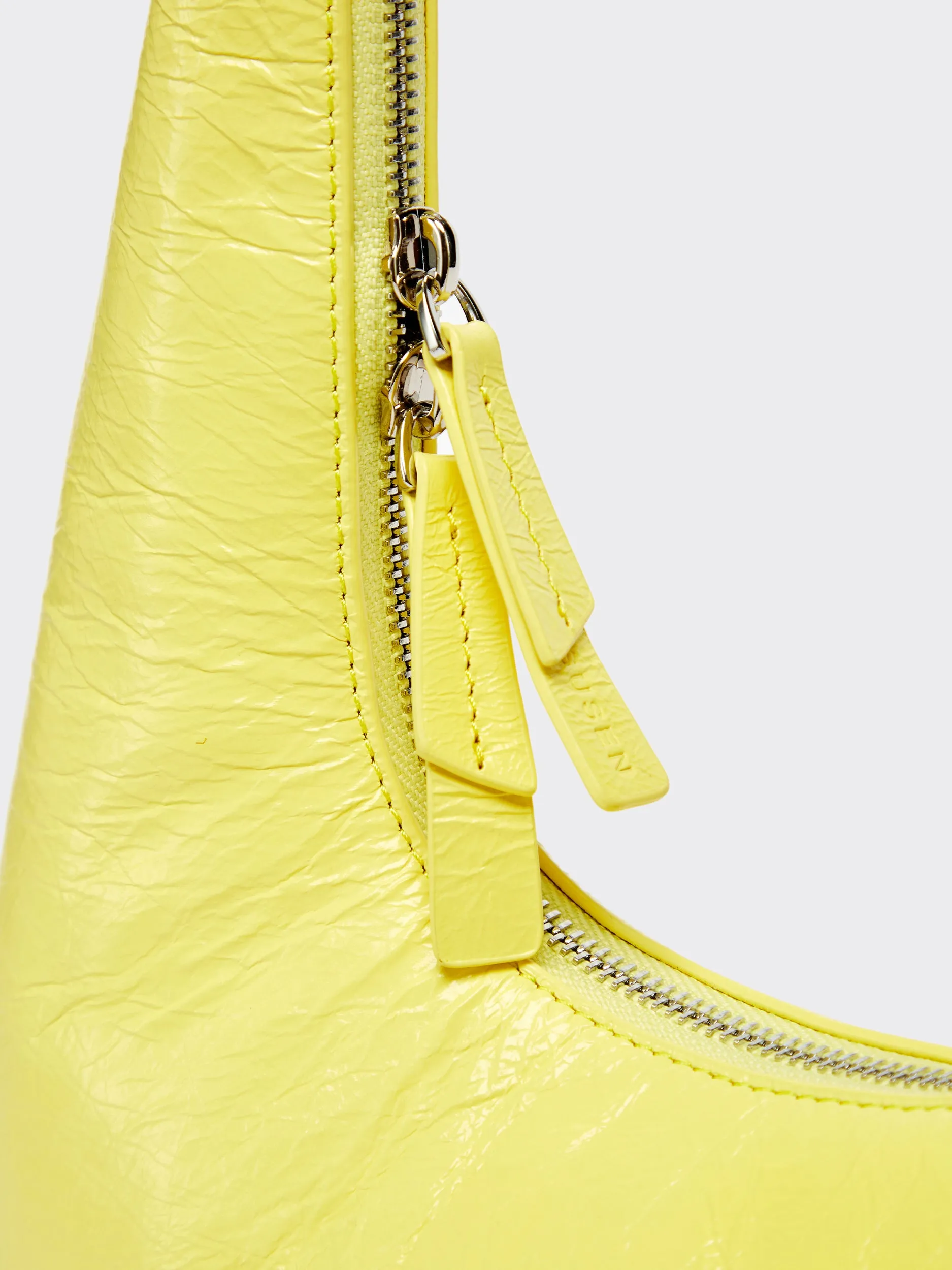 Large One-Shoulder Tartar Bag - Yellow