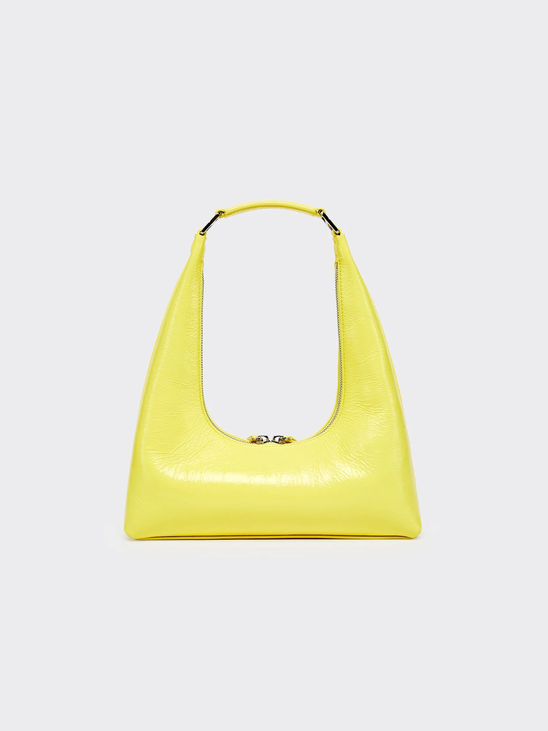 Large One-Shoulder Tartar Bag - Yellow