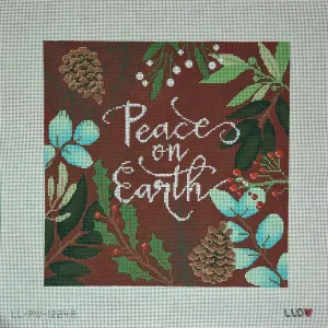 LL-PW-5a Botanical Red Peace on Earth