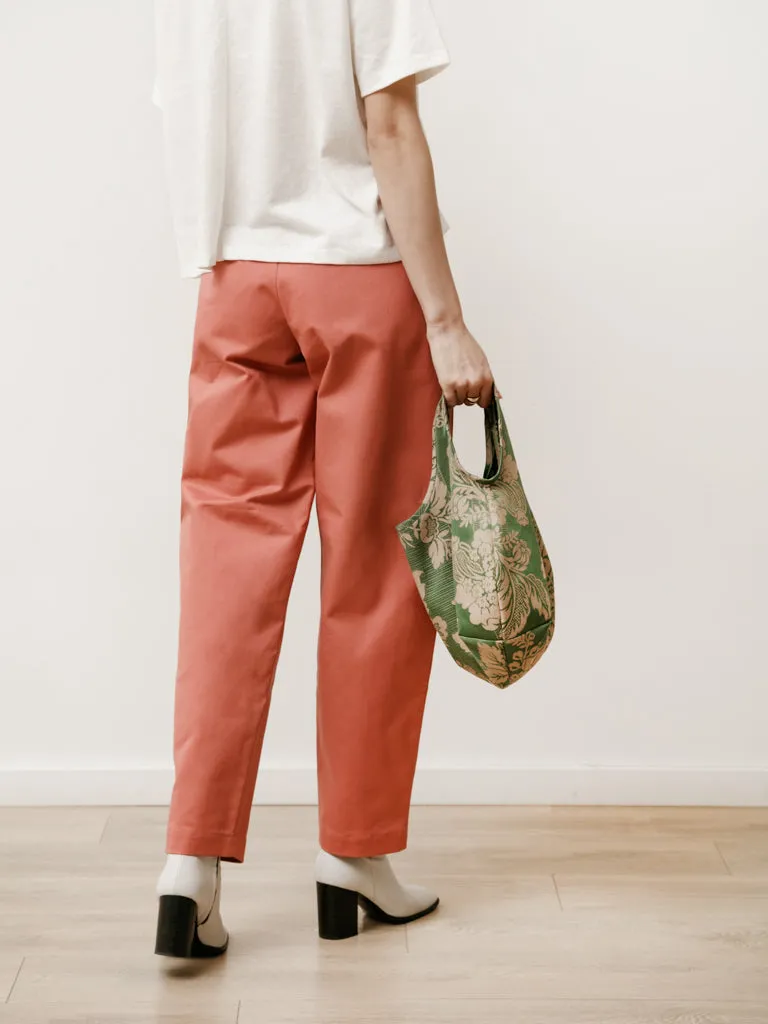 long pleat trouser - canvas sunburn