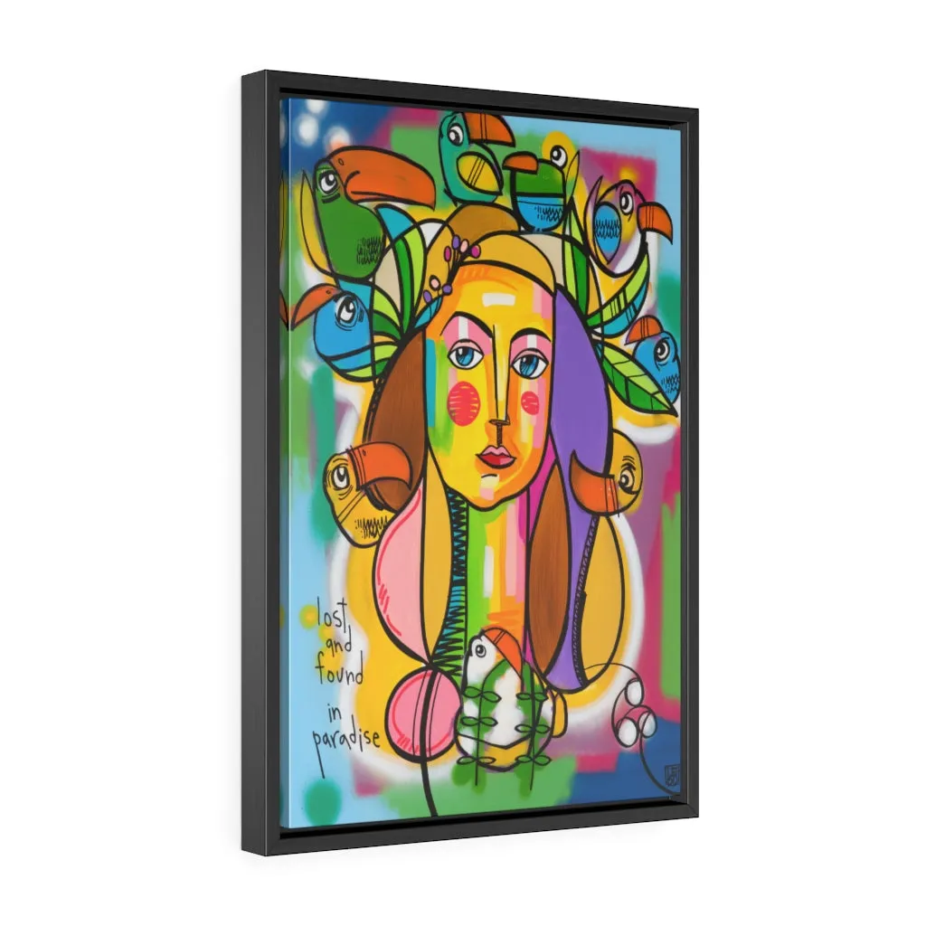 Lost & Found in Paradise - Lebo Framed Premium Gallery Wrap Canvas