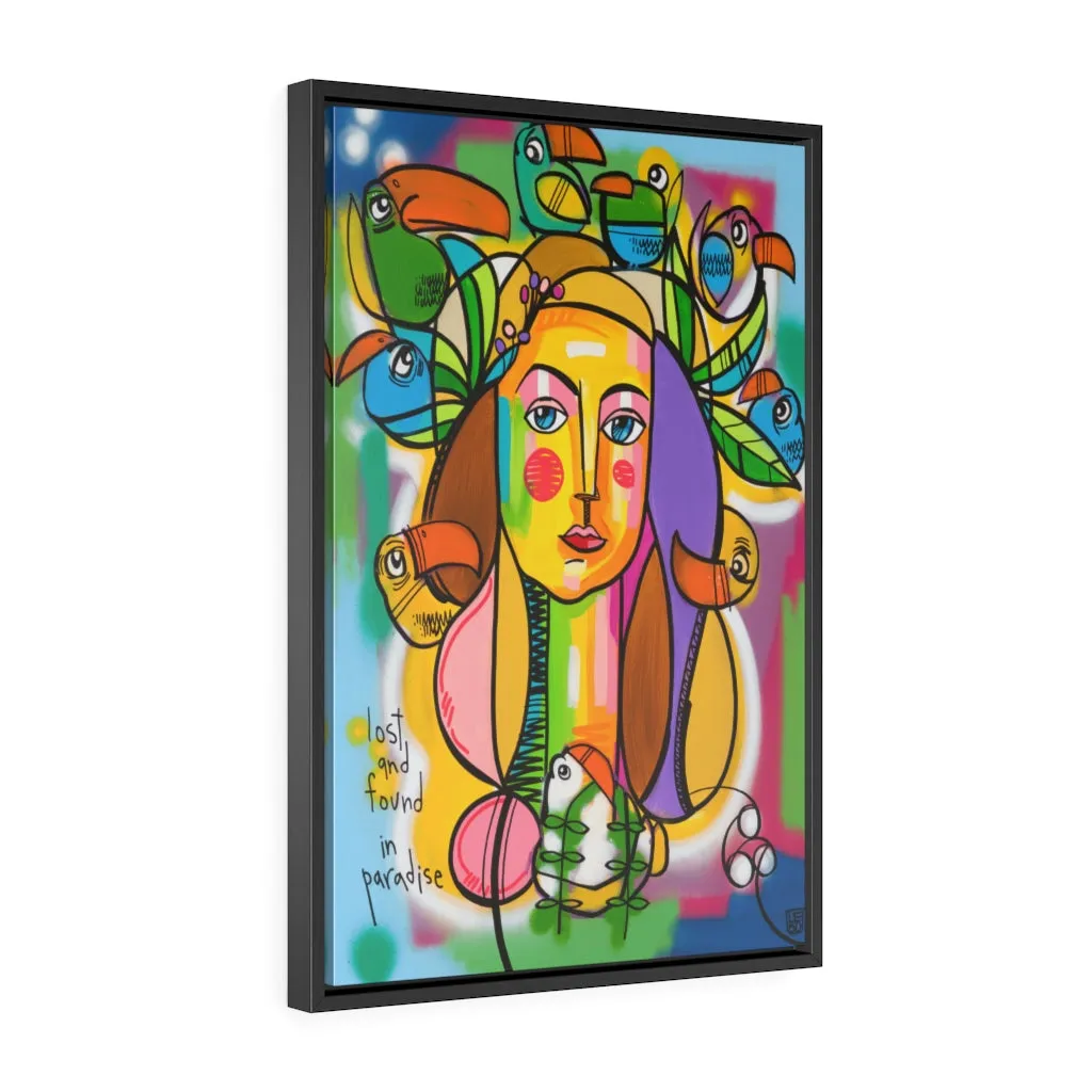 Lost & Found in Paradise - Lebo Framed Premium Gallery Wrap Canvas