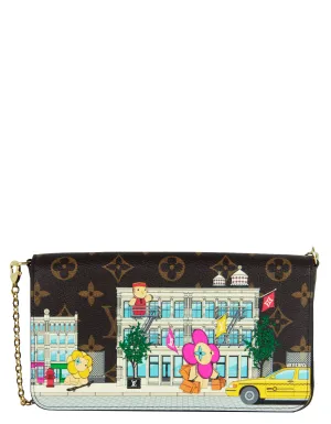 Louis Vuitton '22 Vivienne NYC Holiday Animation Monogram Felicie Pochette Crossbody Bag