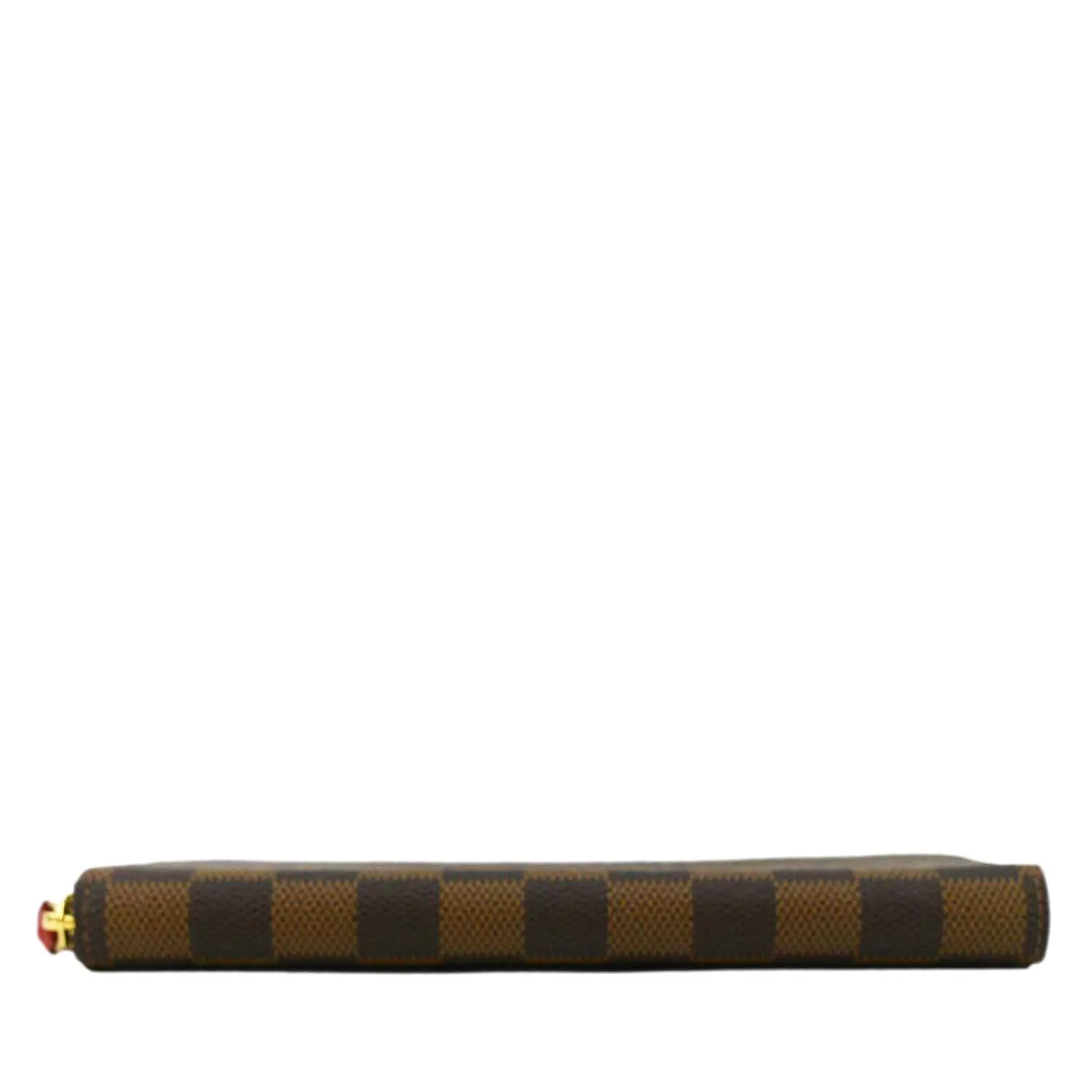 LOUIS VUITTON Clemence Damier Ebene Zippy Wallet Brown