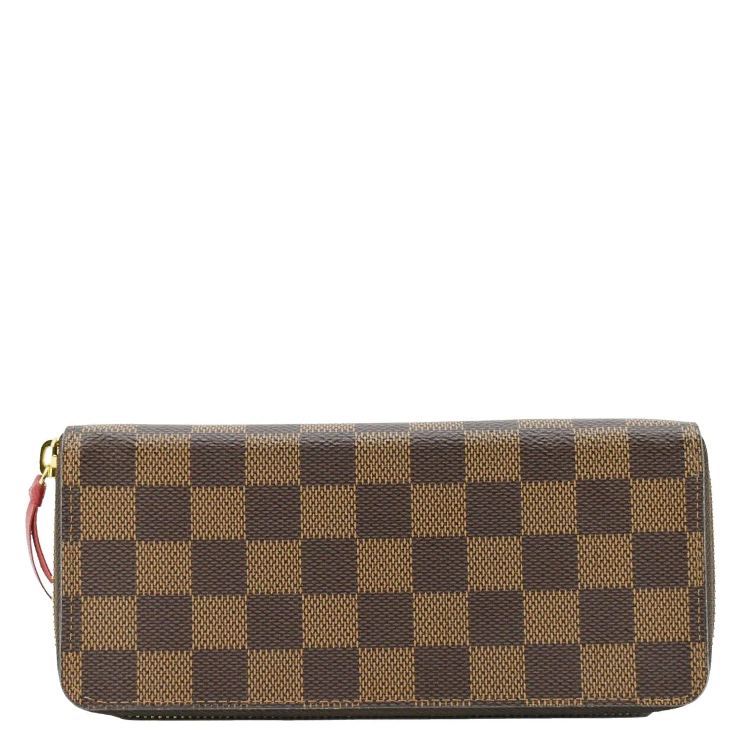 LOUIS VUITTON Clemence Damier Ebene Zippy Wallet Brown