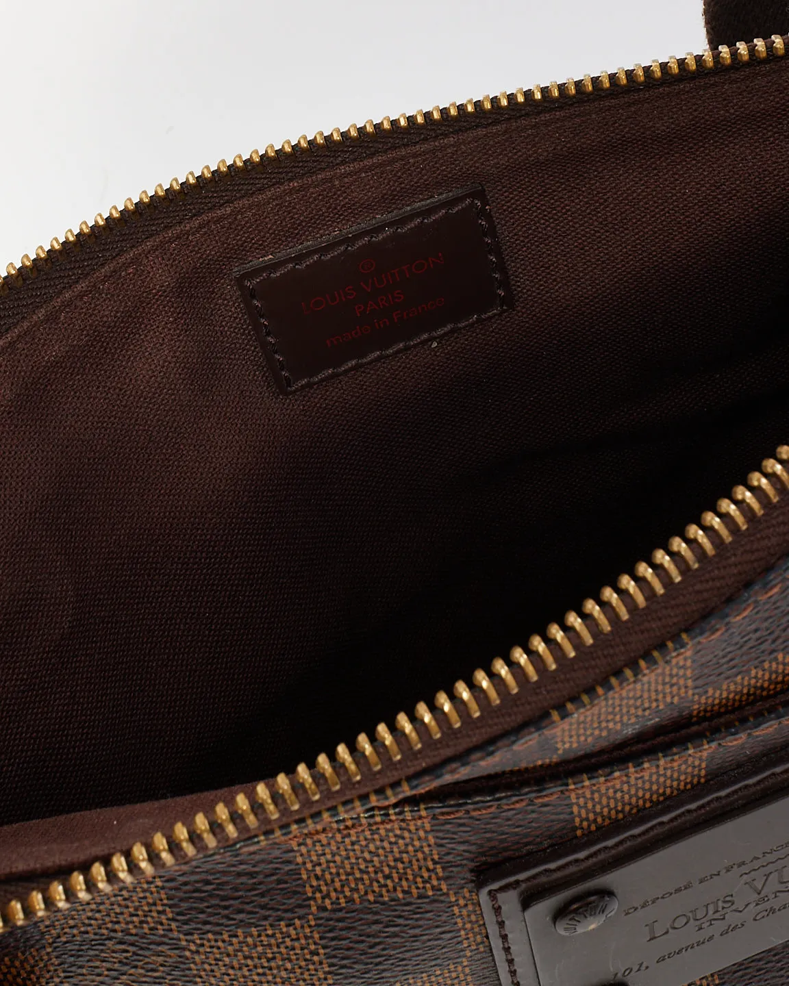 Louis Vuitton Damier Ebene Canvas Brooklyn Flat Pochette Crossbody Bag