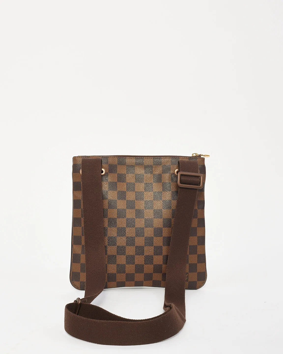 Louis Vuitton Damier Ebene Canvas Brooklyn Flat Pochette Crossbody Bag