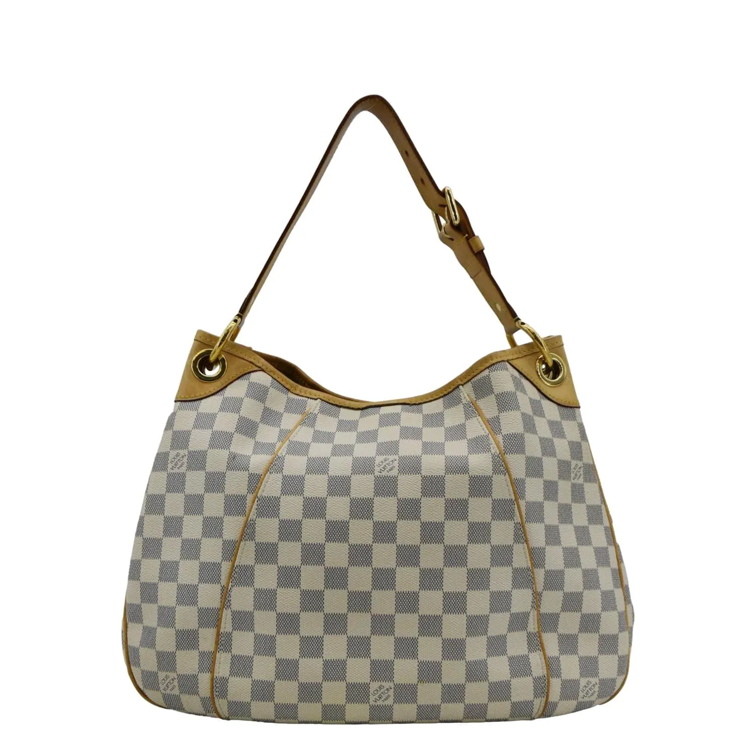 LOUIS VUITTON Galliera PM Damier Azur Hobo Bag White