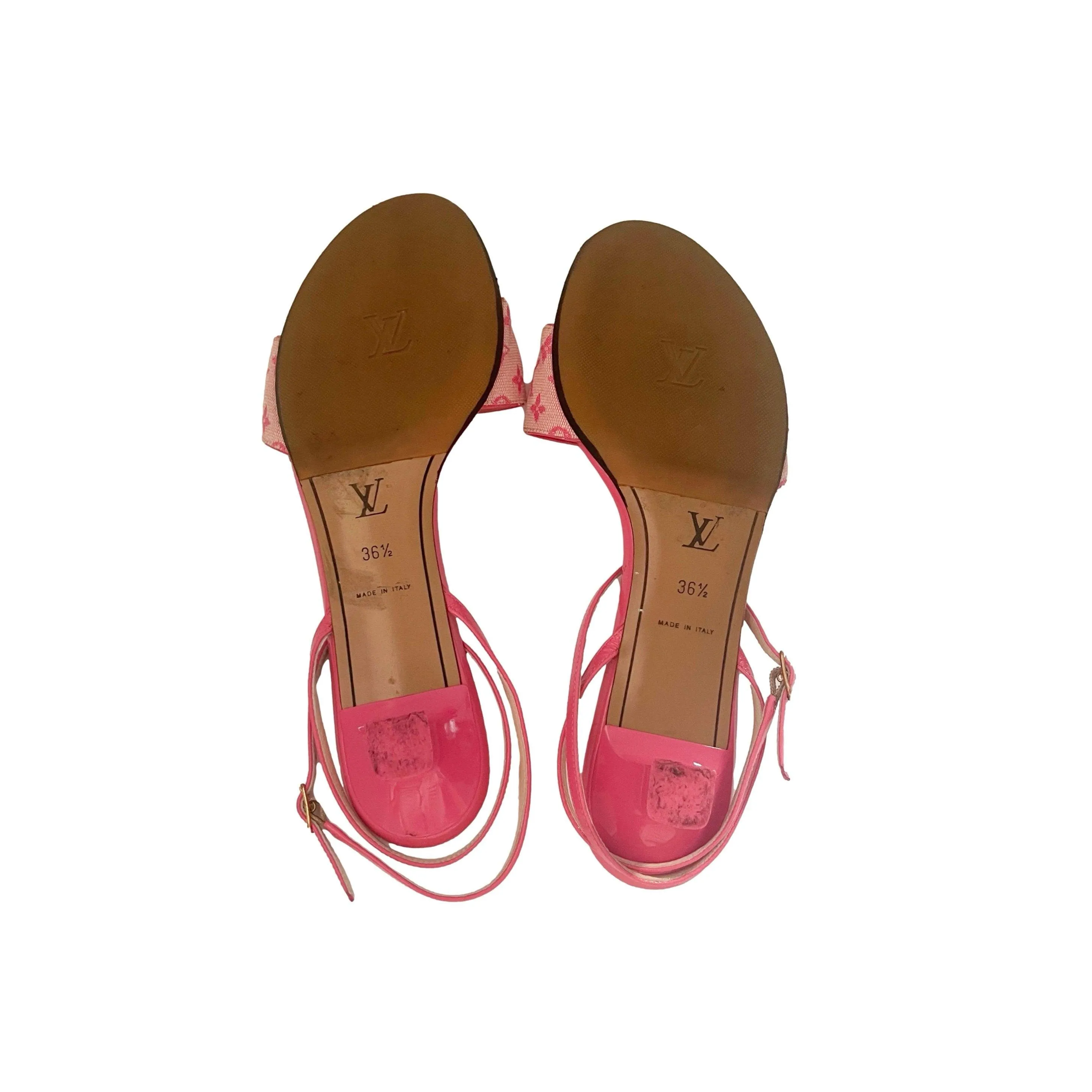 Louis Vuitton Pink Monogram Kitten Heels