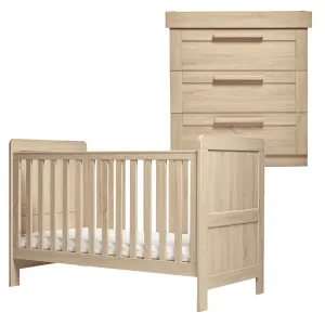 Mamas & Papas Atlas 2 Piece Cotbed Roomset Light Oak