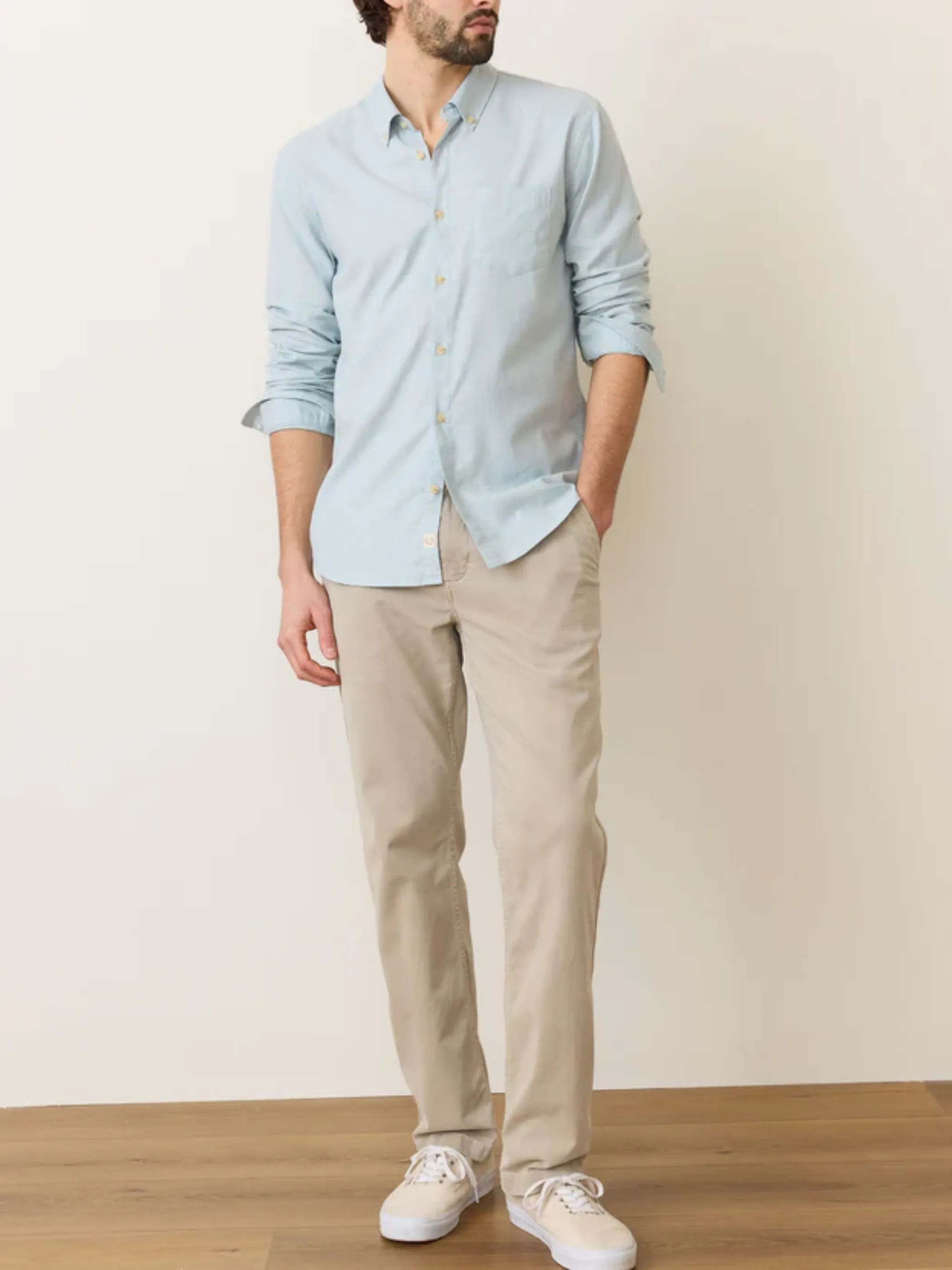 Marine Layer California Oxford - Grey Mist