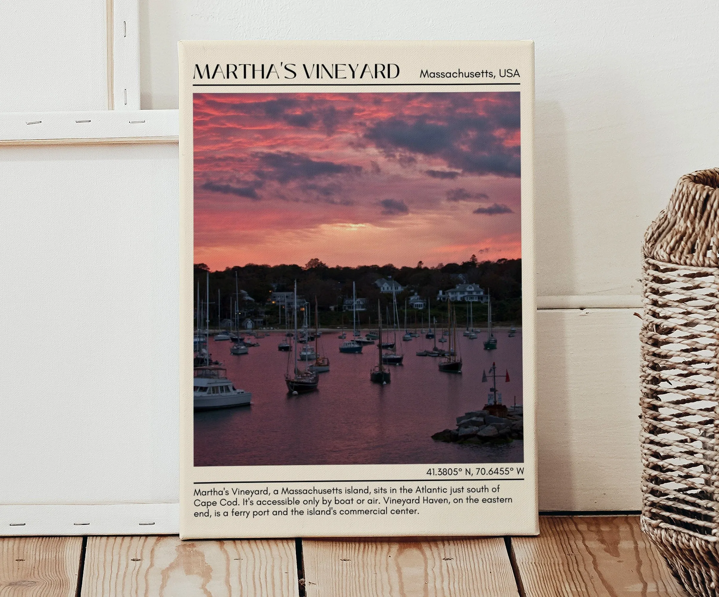 Martha's Vineyard Wall Canvas, USA
