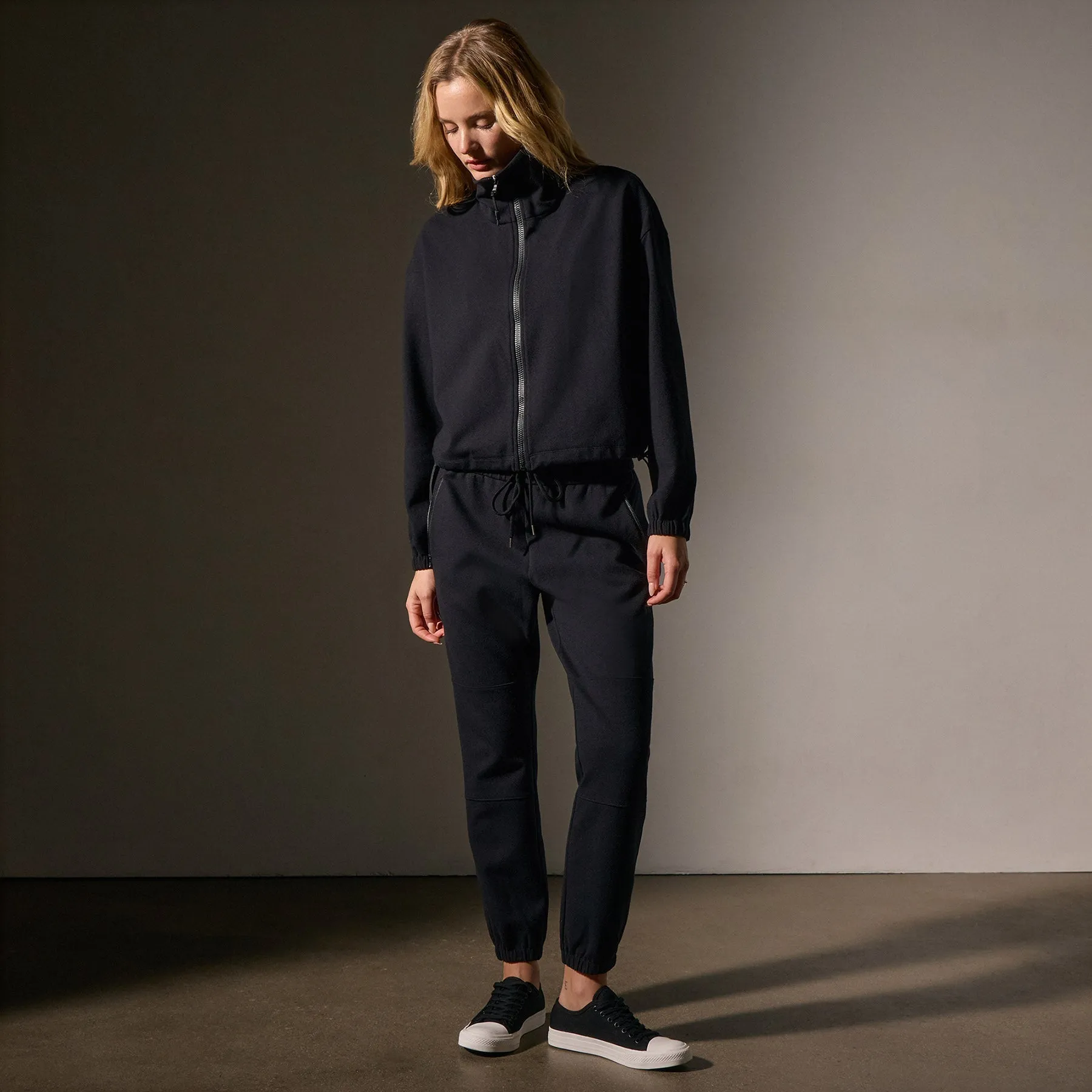 Matte Scuba Track Pant - Black