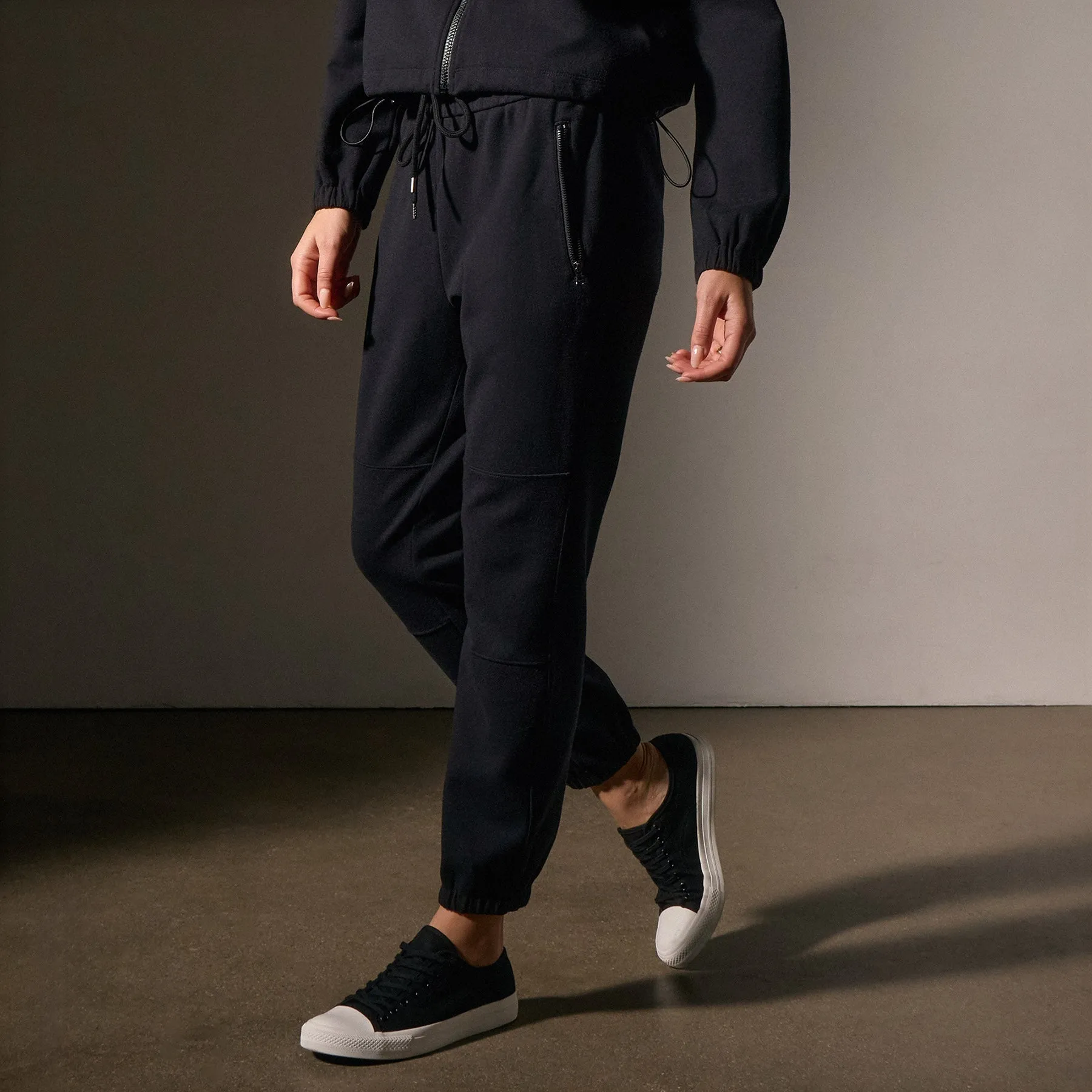 Matte Scuba Track Pant - Black